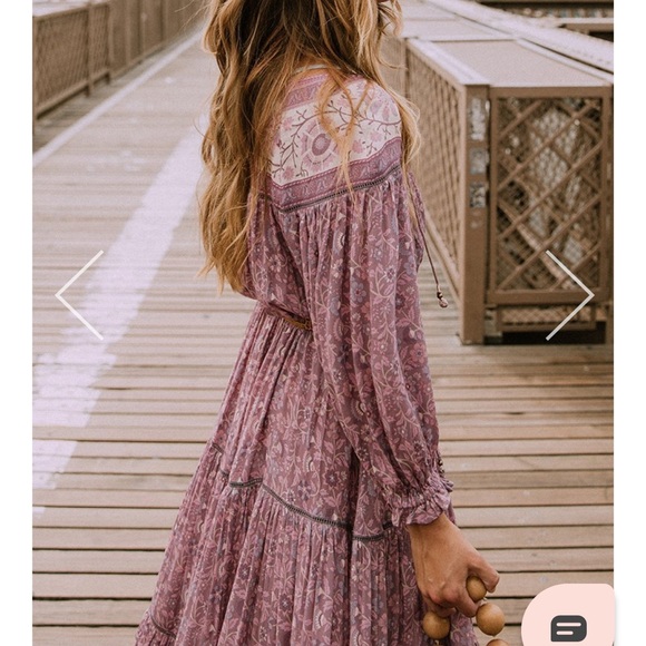 SPELL Dahlia Gown in Mulberry (Pre-Owned) Size Small Rare - Picture 4 of 13